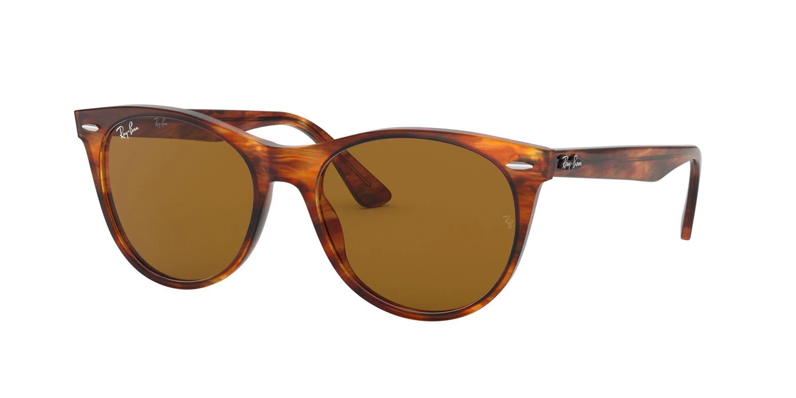 Ray-Ban Wayfarer Ii 2185 Sunglasses - Havana On Trasparent Light Bro - view 38